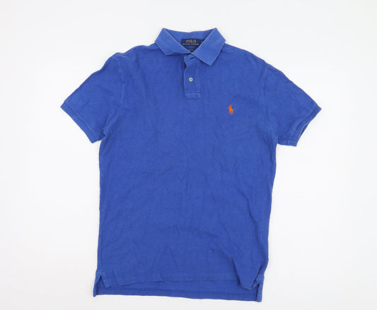 Polo Ralph Lauren Men's Blue Custom Slim Polo Shirt