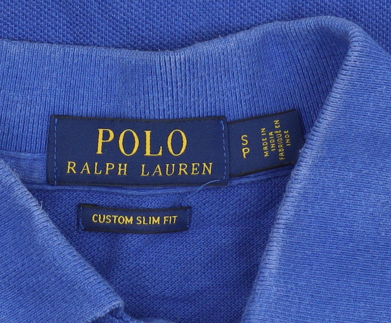 Polo Ralph Lauren Men's Blue Custom Slim Polo Shirt