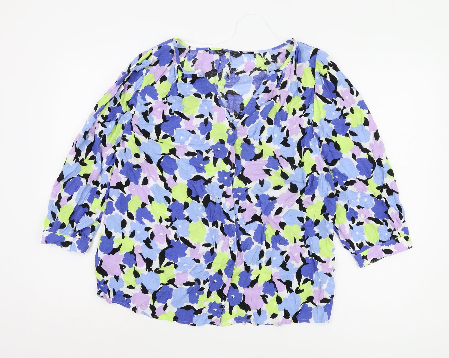 Marks and Spencer Women’s Multicoloured Floral Blouse Size 10