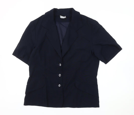 OPUS Women’s Blue Short Sleeve Blazer UK 14