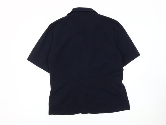 OPUS Women’s Blue Short Sleeve Blazer UK 14