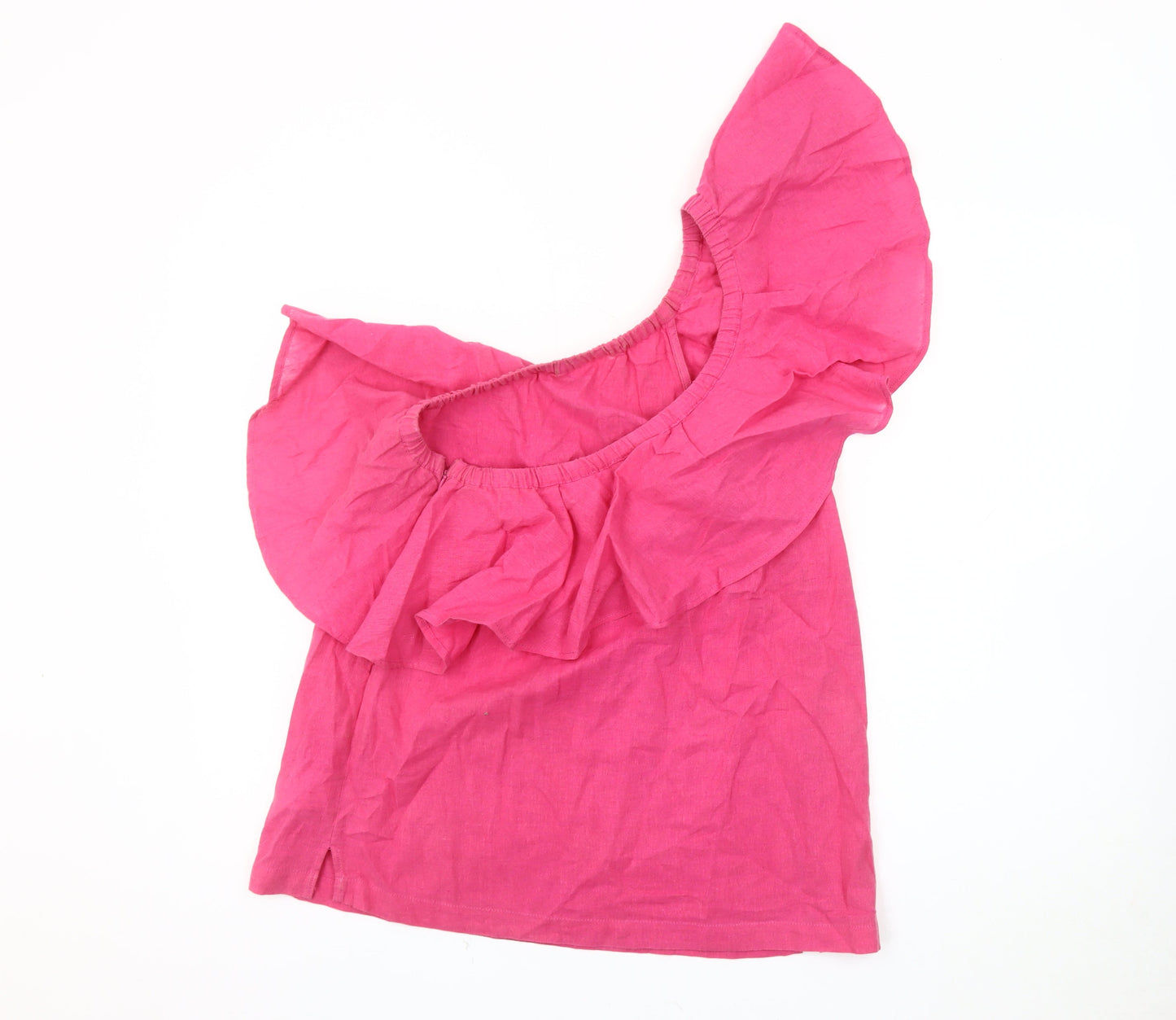 Warehouse Women's Pink One-Shoulder Blouse Size 12