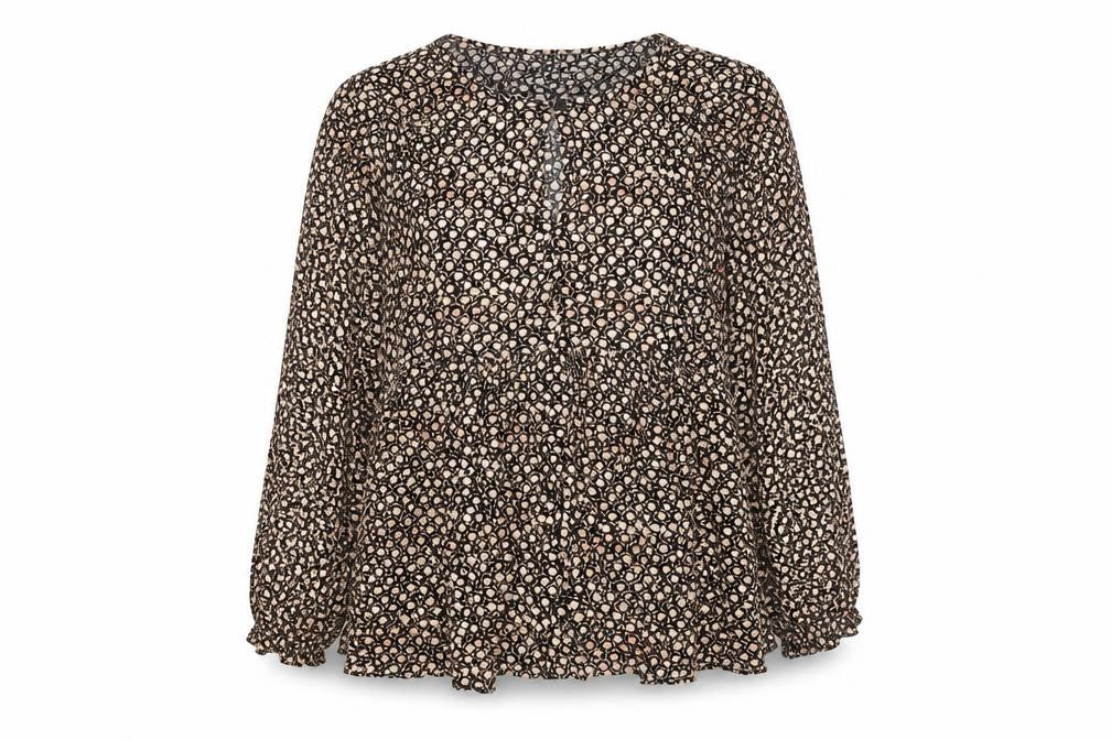 Marks and Spencer Womens Black Floral Blouse Size 16