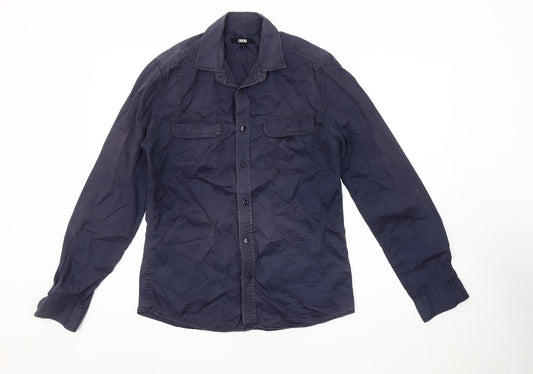 ASOS Men's Blue Button-Up Shirt Long Sleeve Size S