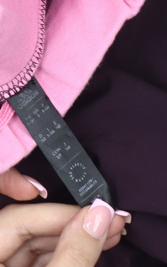 Adidas Girls Purple Jogger Trousers Size 10