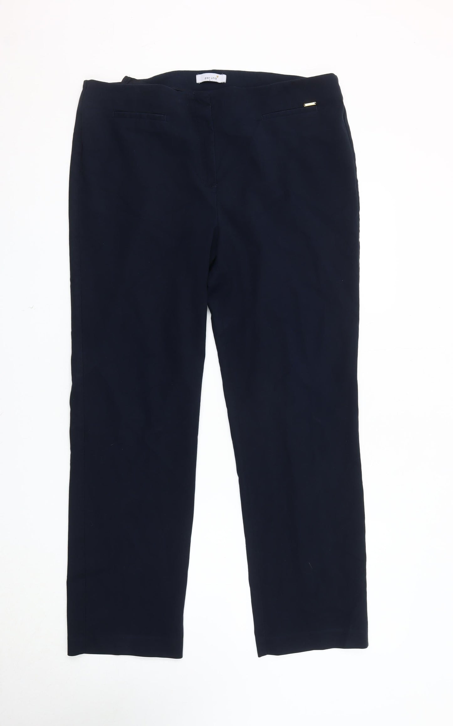 Marks and Spencer Women's Blue Ankle Trousers, Size 12
