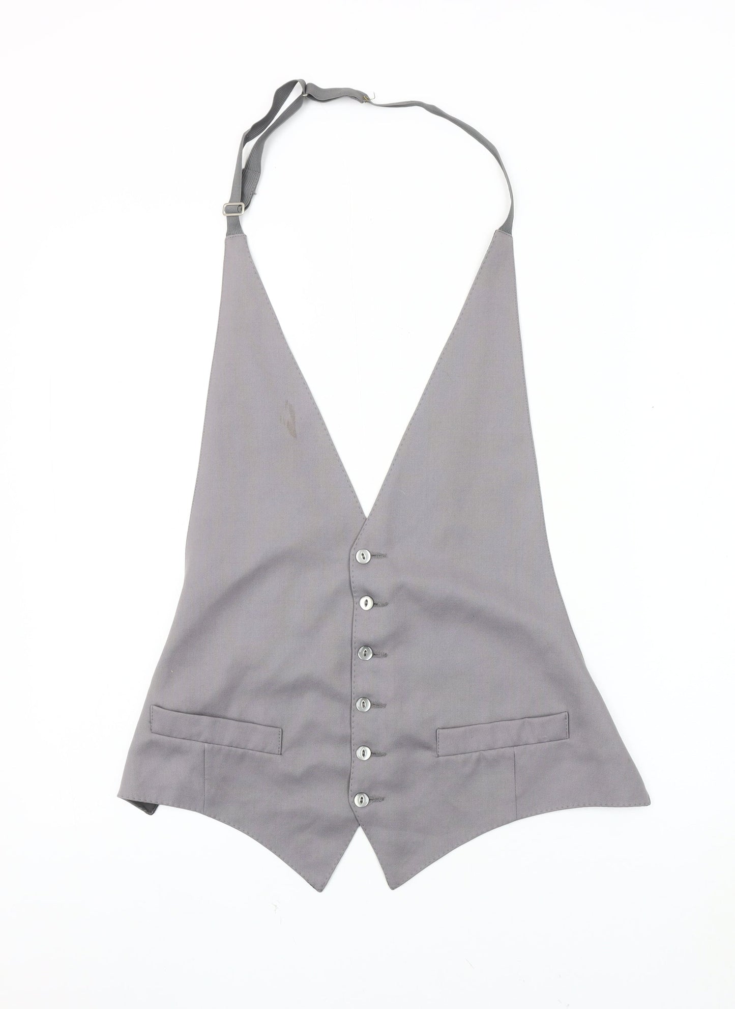 Moss Bros Men's Grey Suit Waistcoat - S
