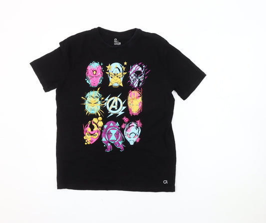 GapFit Boys Black Avengers Graphic T-Shirt 13-14 Years