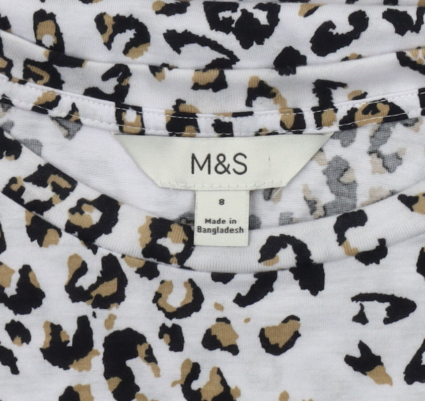 Marks and Spencer Women’s Animal Print T-Shirt, Size 8