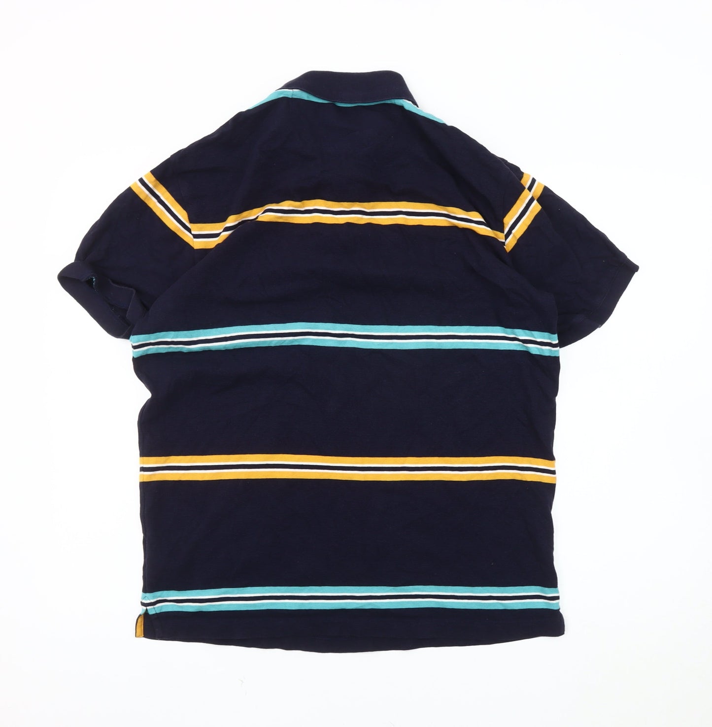 Gant Men's Blue Striped Polo Shirt L - Casual Style