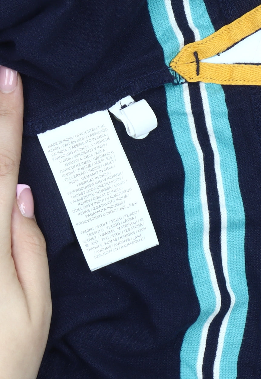 Gant Men's Blue Striped Polo Shirt L - Casual Style