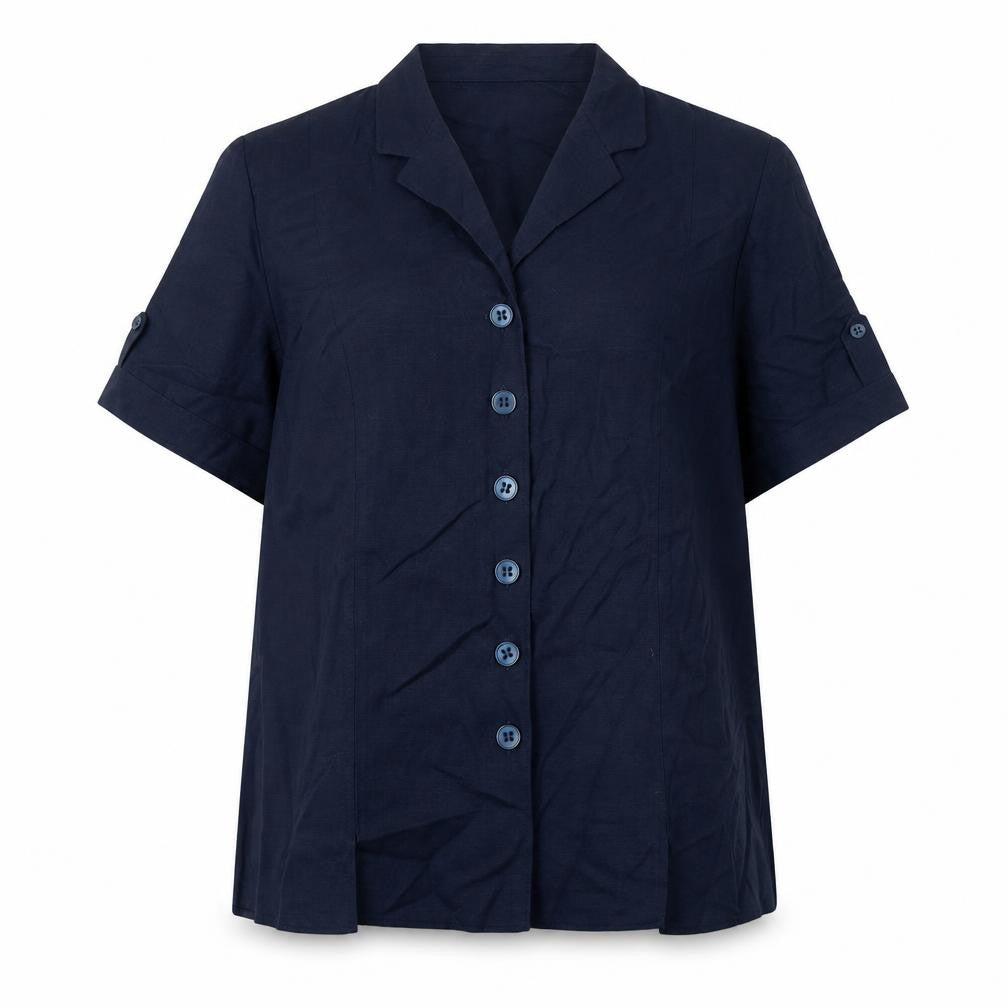 Rowland's Men's Blue Short Sleeve Button-Up Shirt