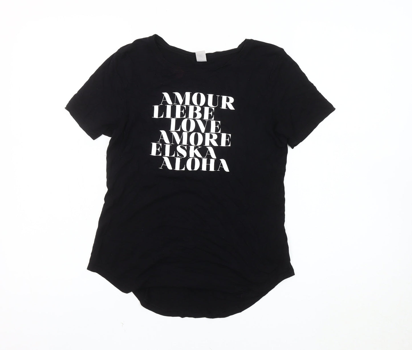 Old Navy Women's Black XS T-Shirt Casual Crew Neck