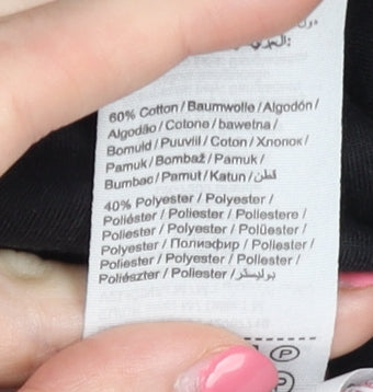 Jack & Jones Men’s Black Medium T-Shirt, Solid Jersey