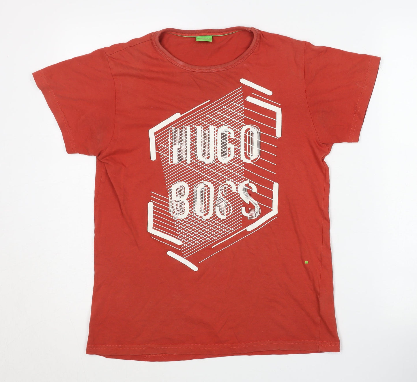 Hugo Boss Men's Red Graphic Print T-Shirt, Size S
