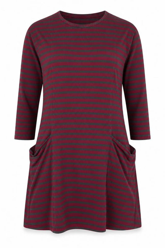 Seasalt Cornwall Women's Multicoloured Stripe T-Shirt Dress Size 10