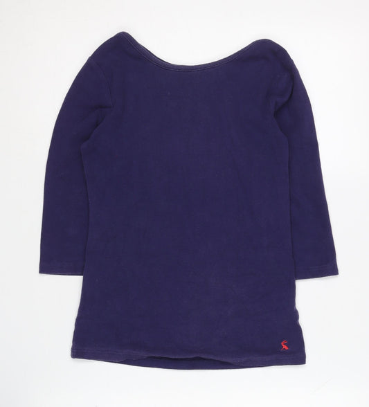 Joules Women's Purple Boat Neck Top Size 8