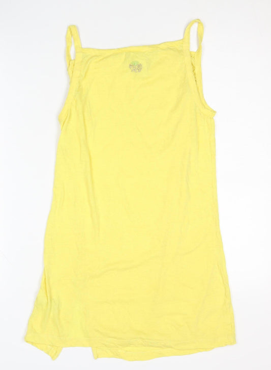 Diesel Women's Yellow Spaghetti Tank Top M
