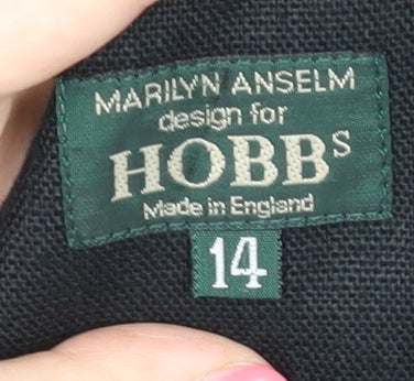 Hobbs Women's Black Linen Suit Jacket Size 14