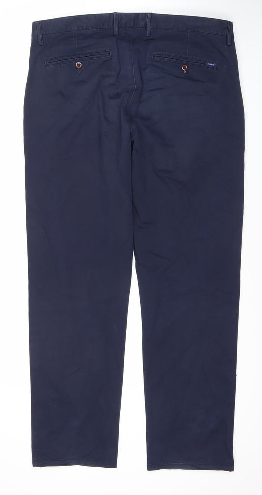 Gant Men's Blue Chino Trousers Size L