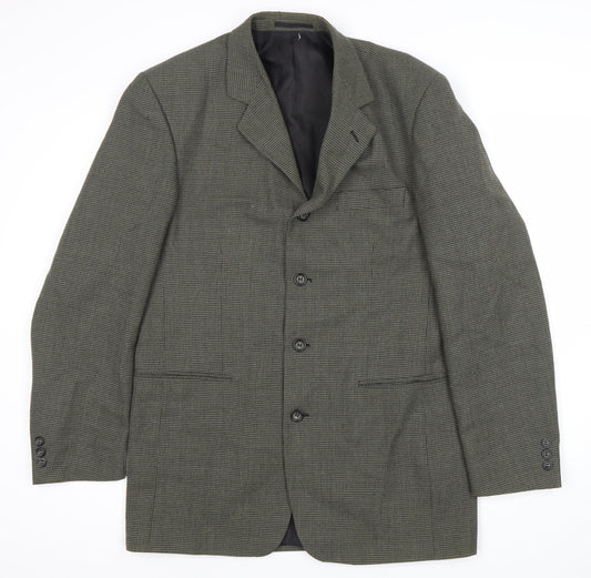 Burton Men's Grey Check Blazer Jacket 40 Long Fit