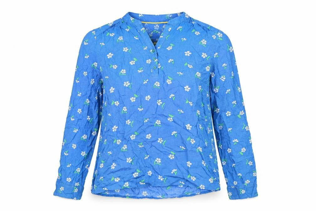 Womens UK Size 10 Crew Clothing Company Blue Rayon Blouse