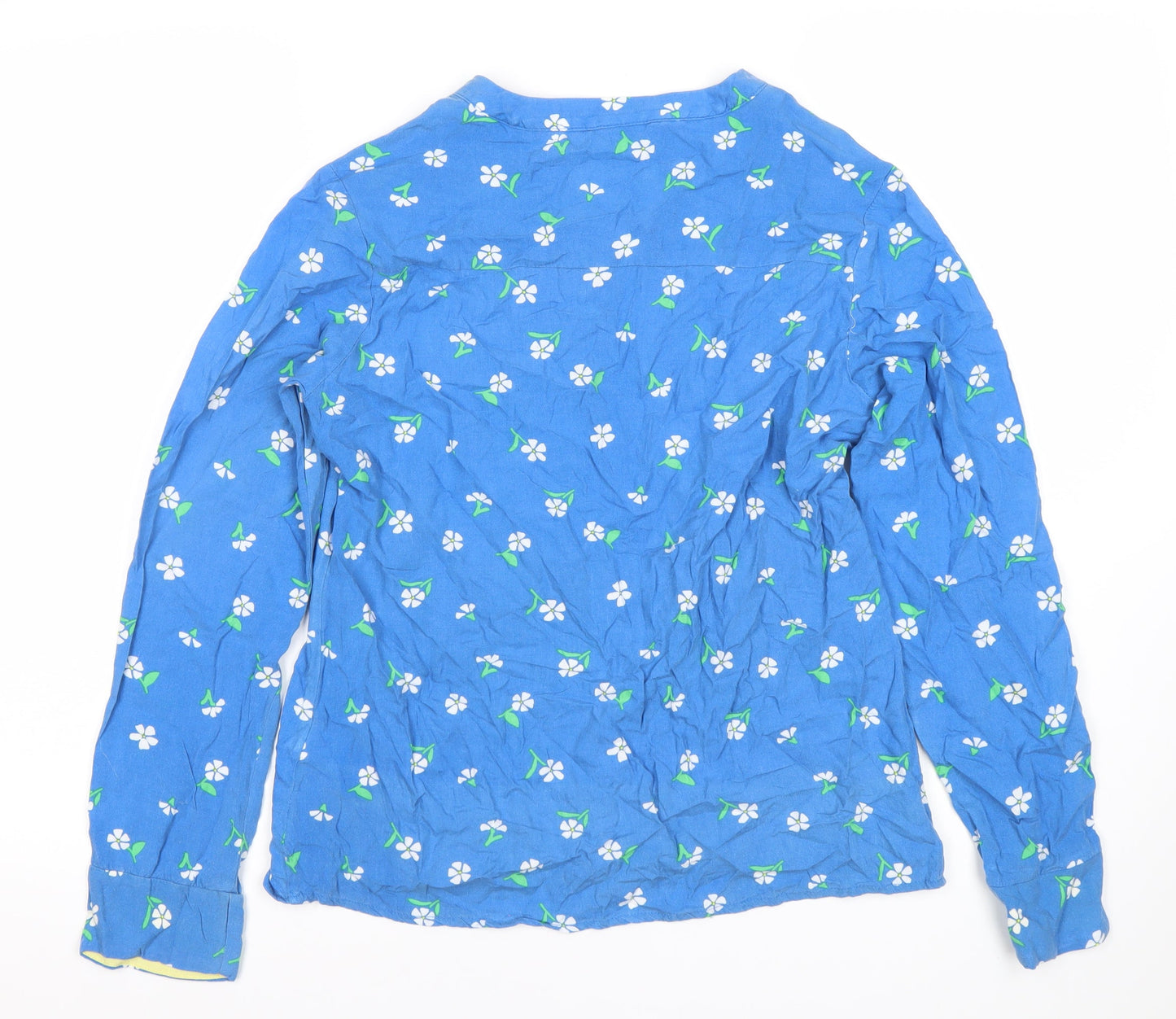 Crew Clothing Co Women's Blue Floral Long Sleeve Top, Size 10