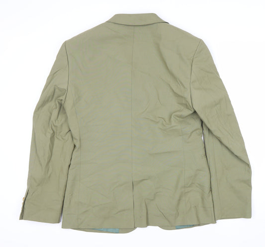 ASOS Men's Green Blazer, Regular Fit, 38, Notch Lapel