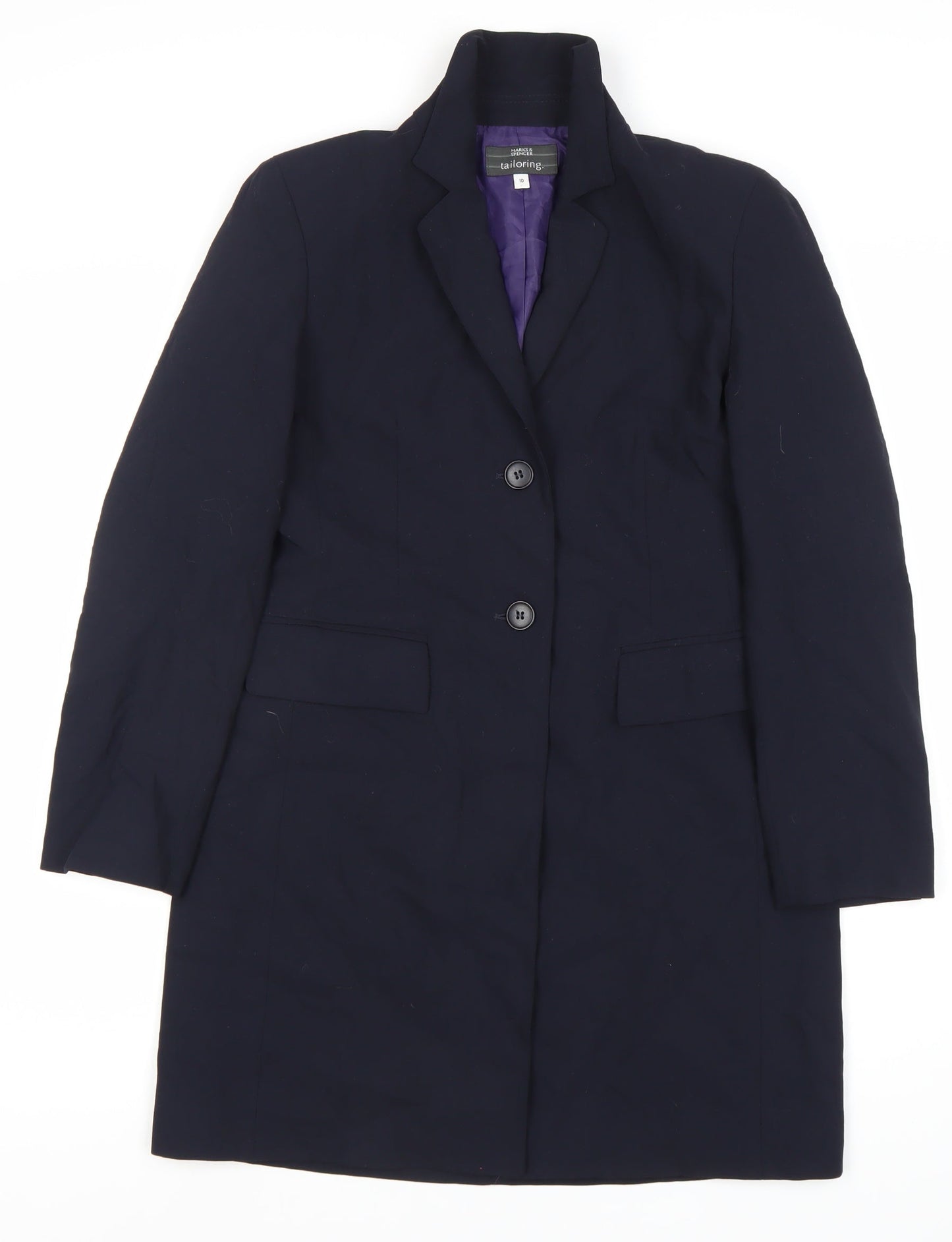 Marks and Spencer Women's Blue Blazer Size 10 Petite