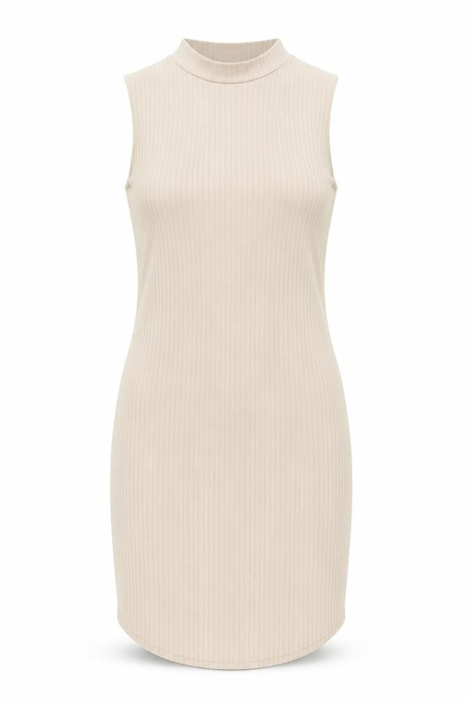 Pilot Beige Women's Dress Size 10 Striped Sleeveless