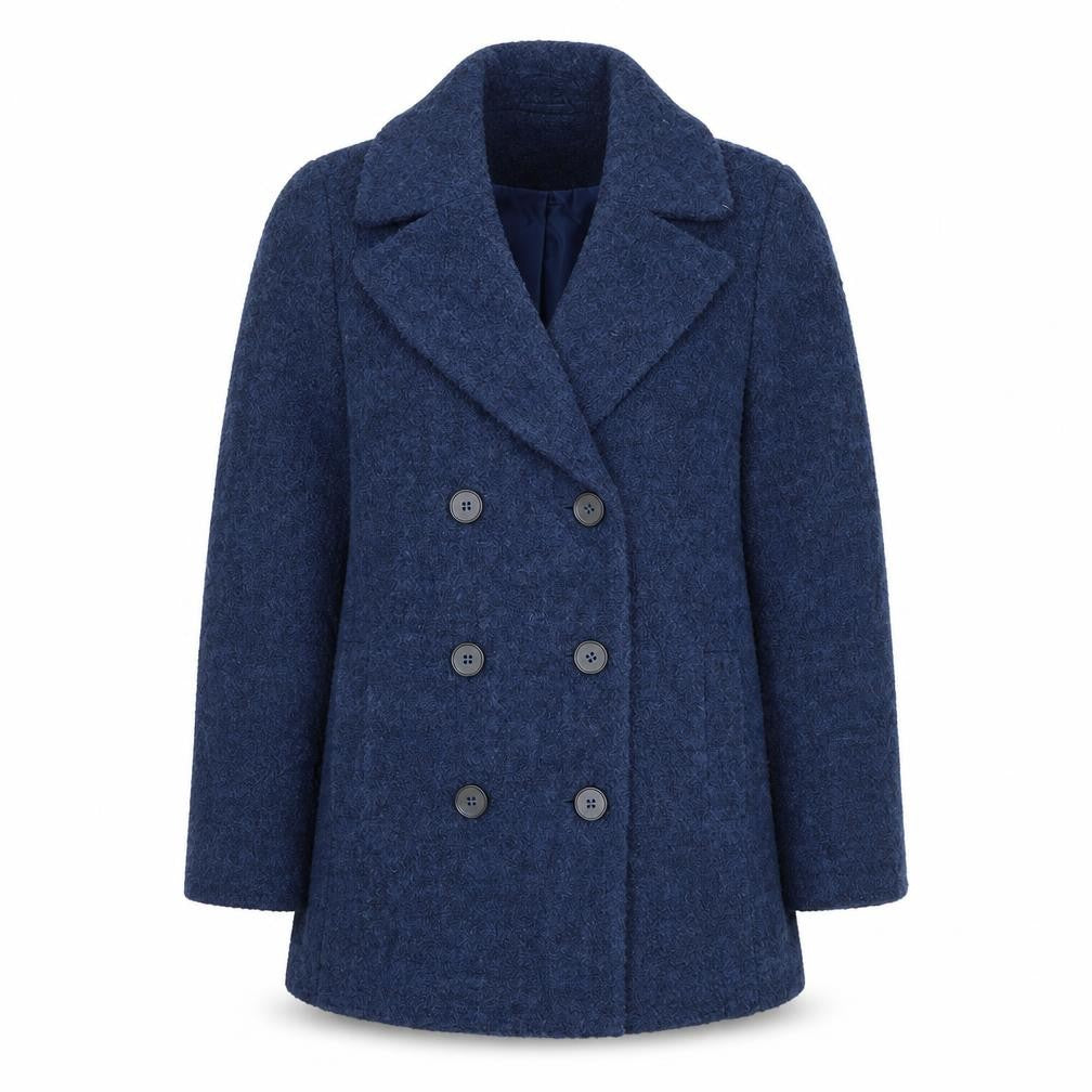 Womens UK Size 14 Regular Cotswold Collections Blue Polyester Blend Coat