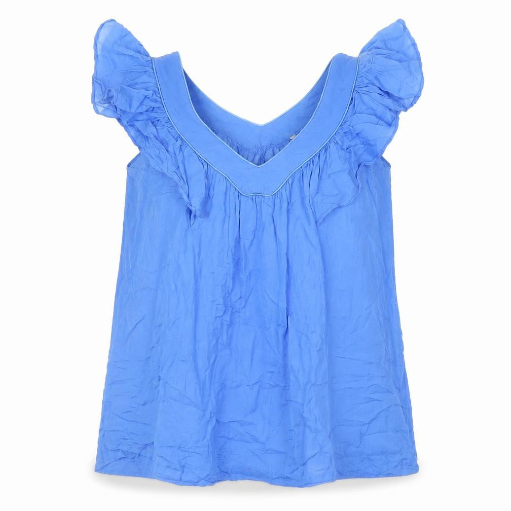 Womens UK Size 8 French Connection Blue  Blouse