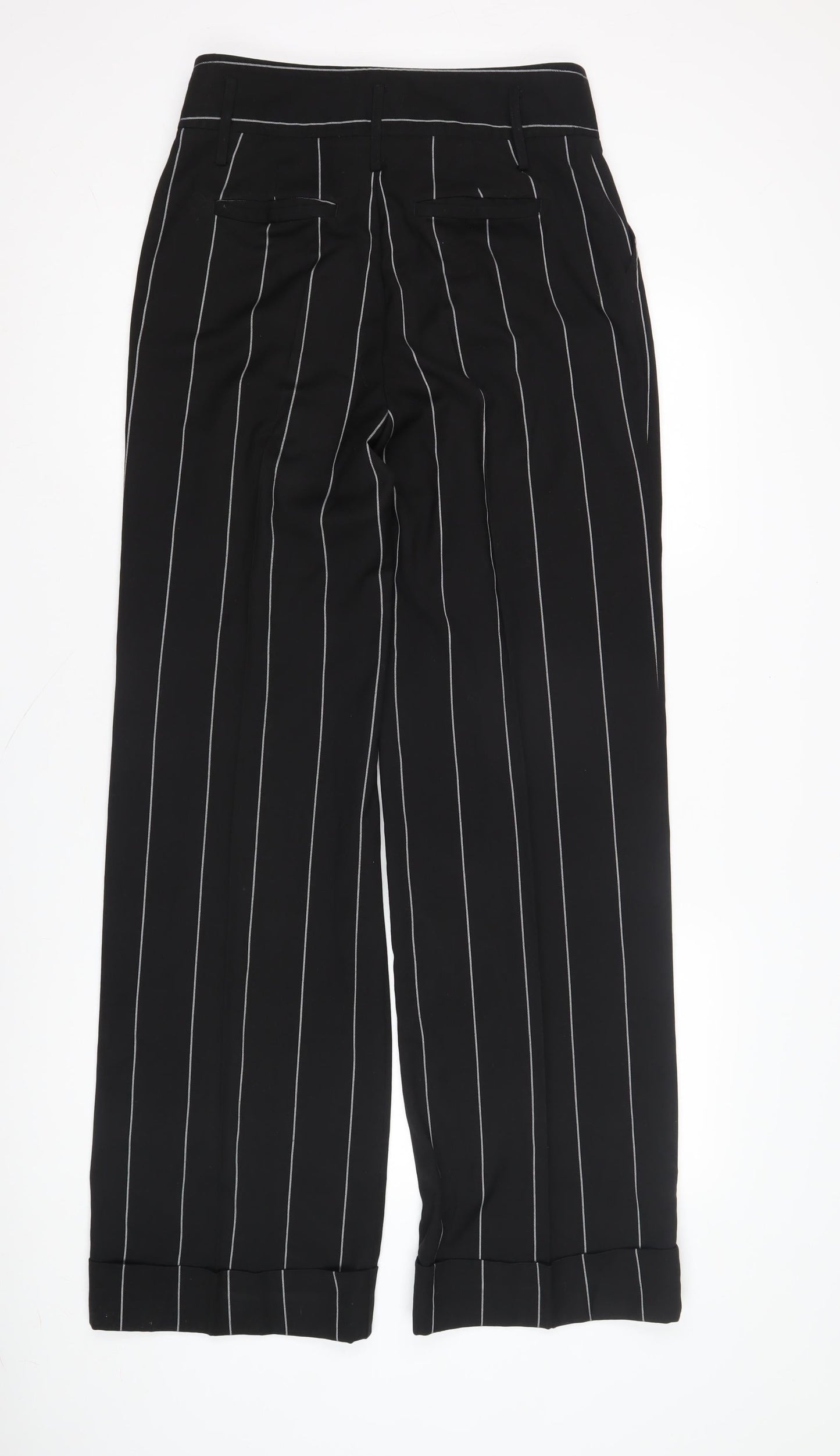 Marks and Spencer Women's Black Striped Trousers