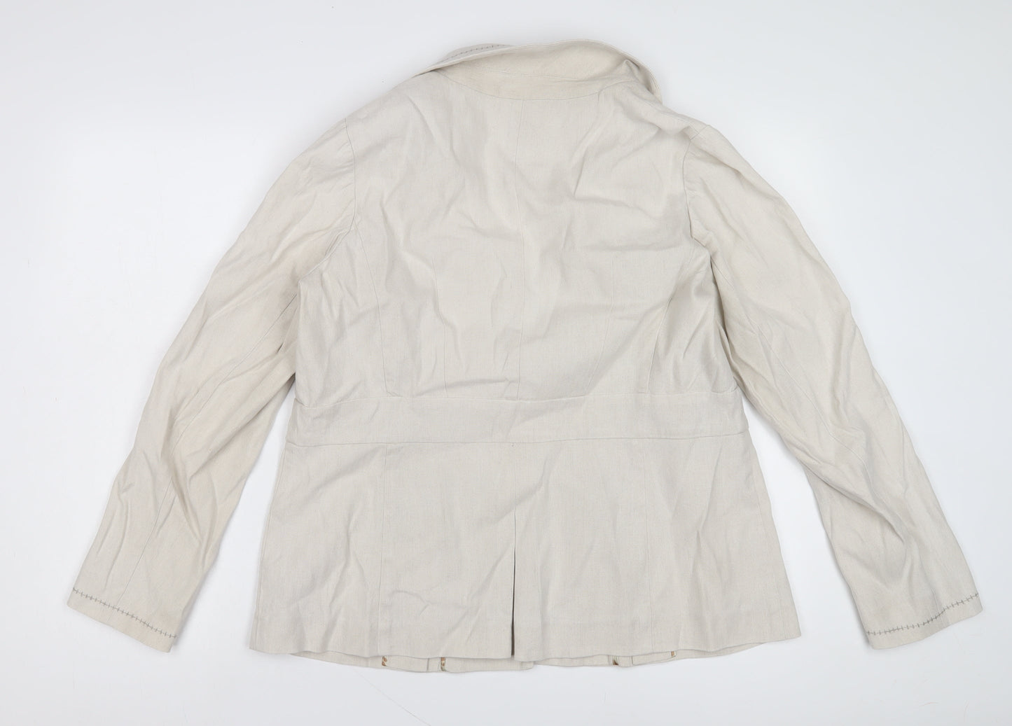 Per Una Women's Beige Blazer Size 18 Casual