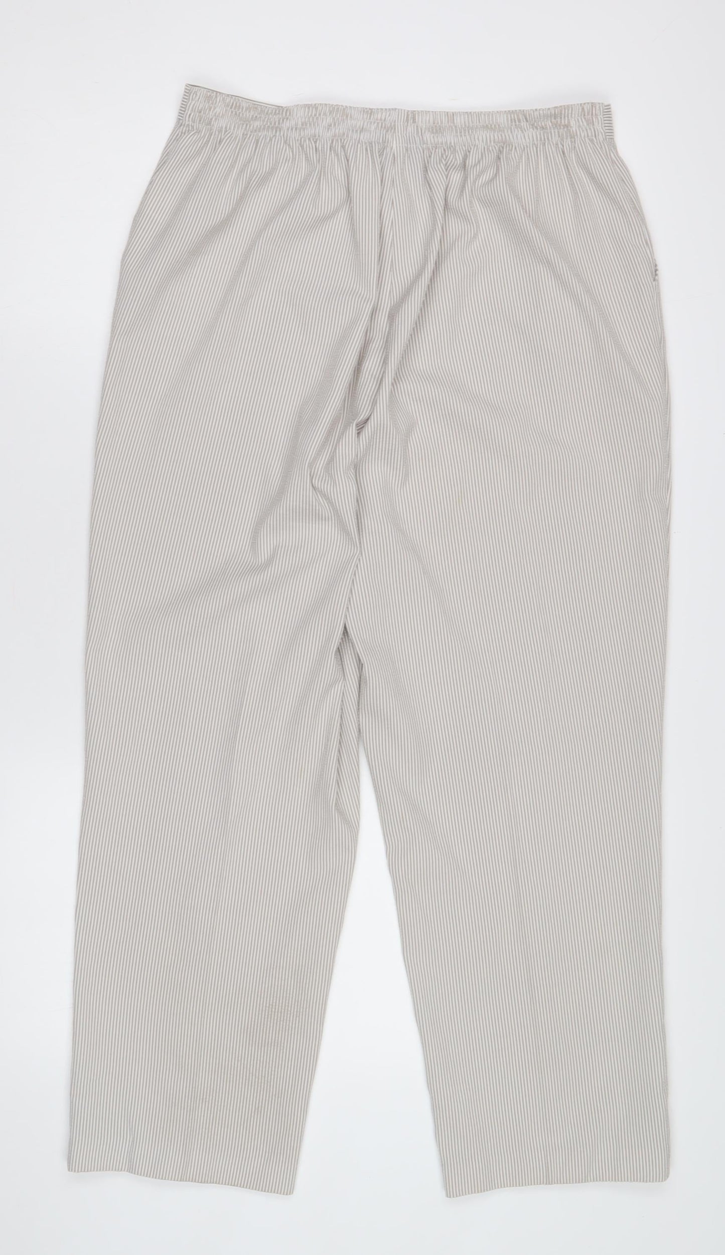 Bm Women's Grey Striped Trousers Size 14