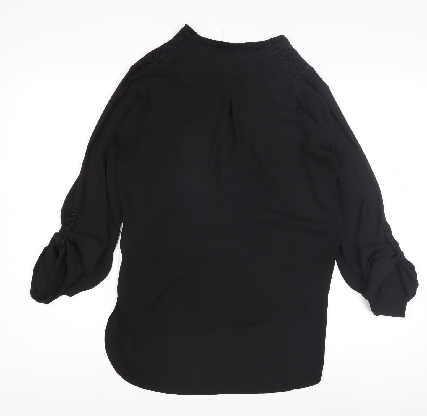 Marks and Spencer Women's Black V-Neck Blouse UK 8