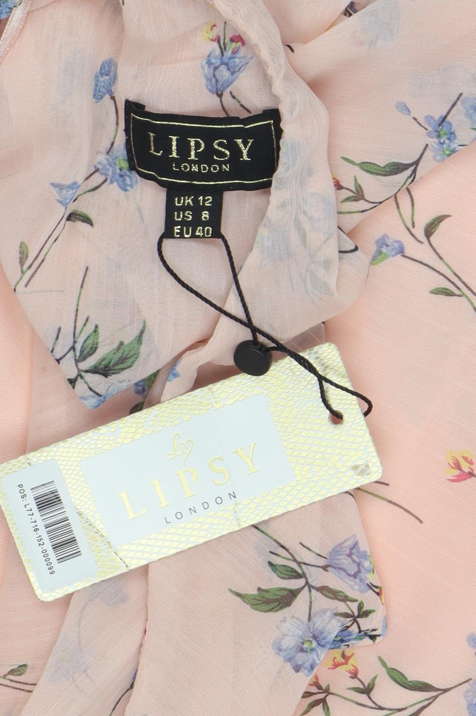 Lipsy Women's Pink Floral One-Shoulder Blouse
