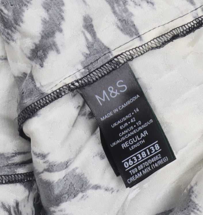 Marks and Spencer Women’s Floral Black Size 14 Shift Dress