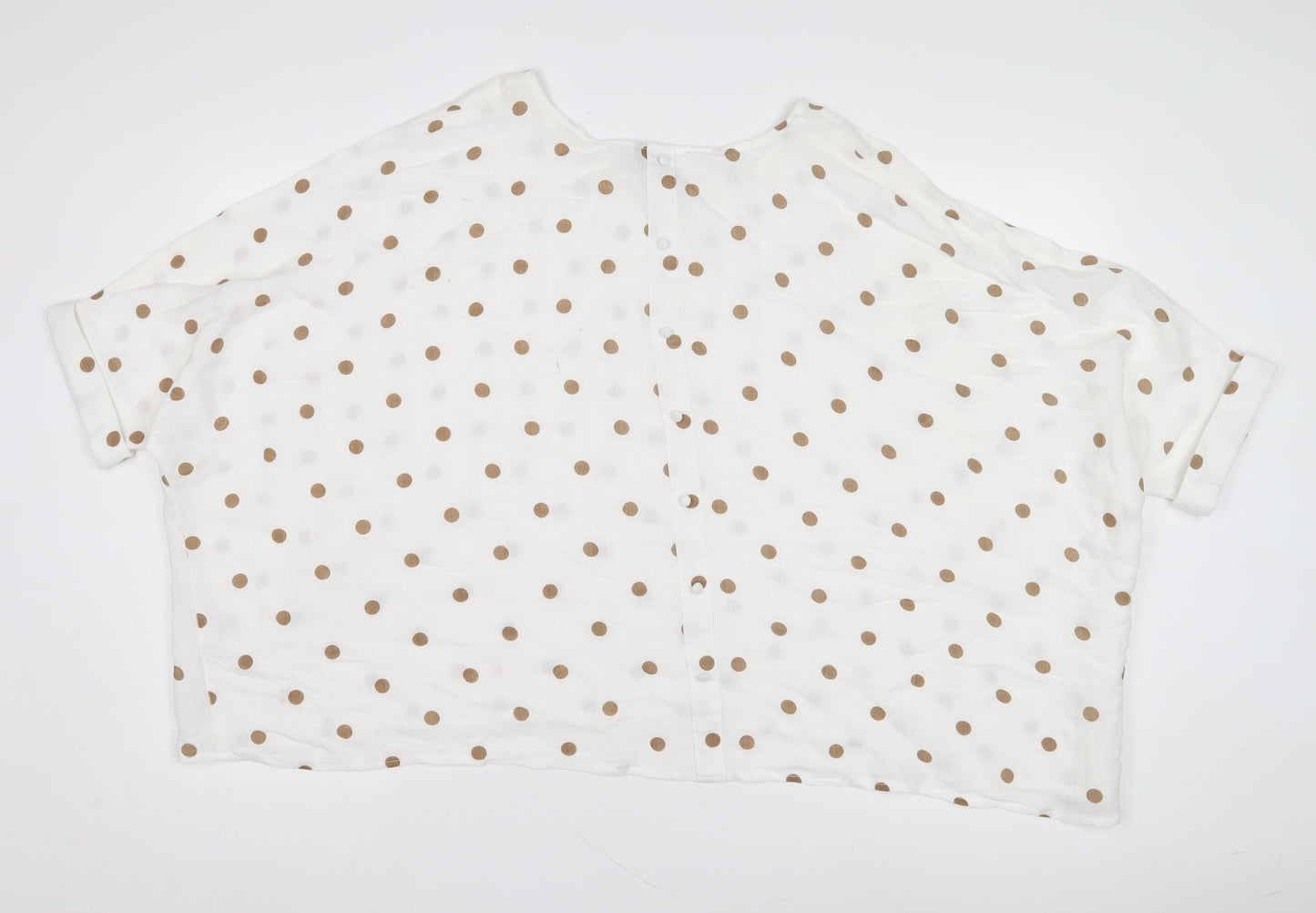 Izabel London Women's White Polka Dot Top Size 14