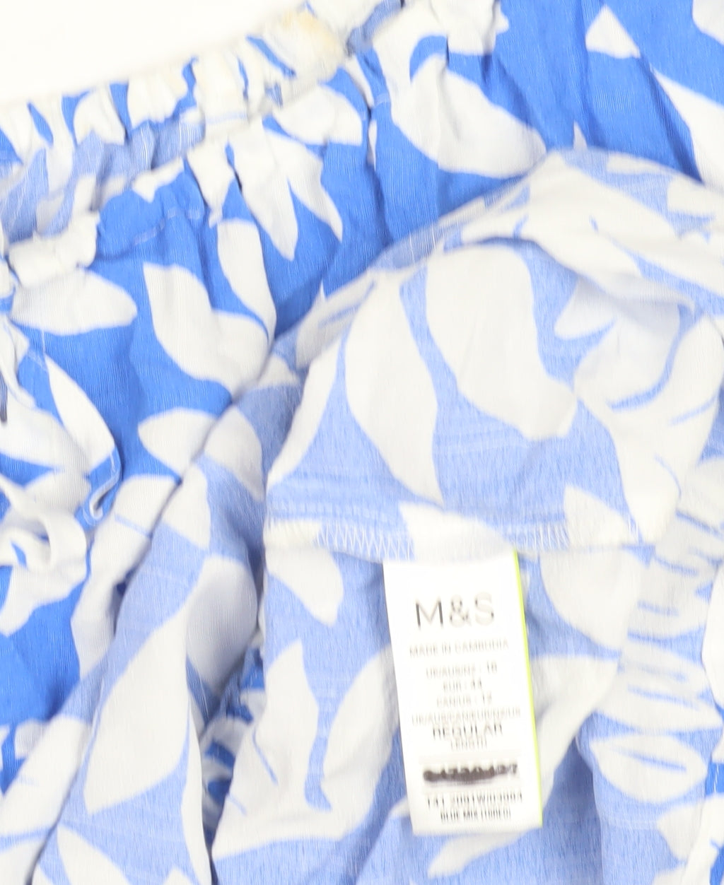 Marks and Spencer Women's Blue Floral Blouse Size 10