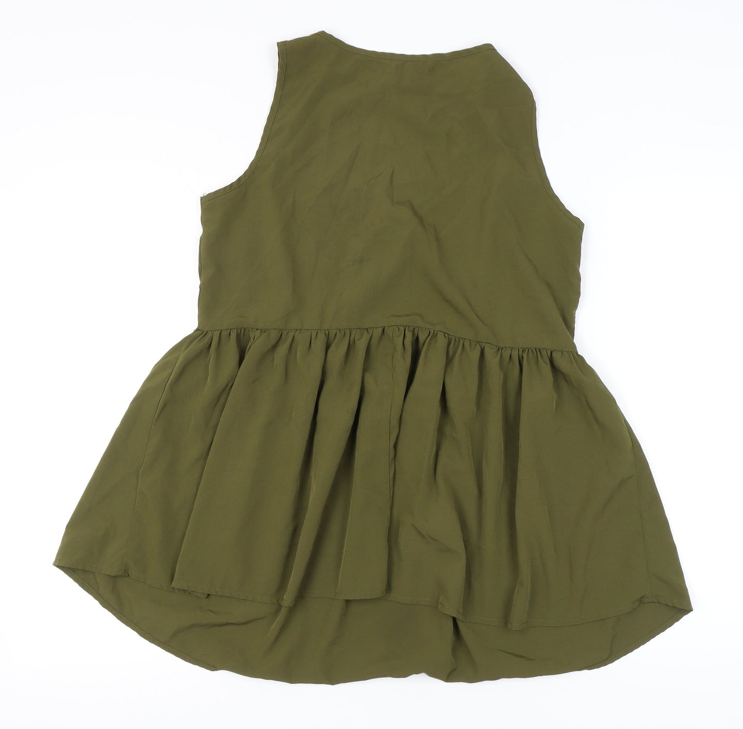 Boohoo Women’s Green Tunic Top, UK Size 10, Sleeveless