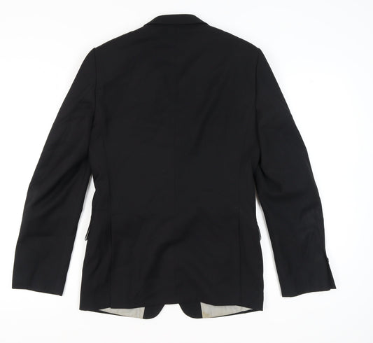 Topman Men's Black Slim Blazer, Size 36