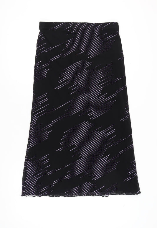 MishMash Designs Women's Black Midi Skirt Size 14