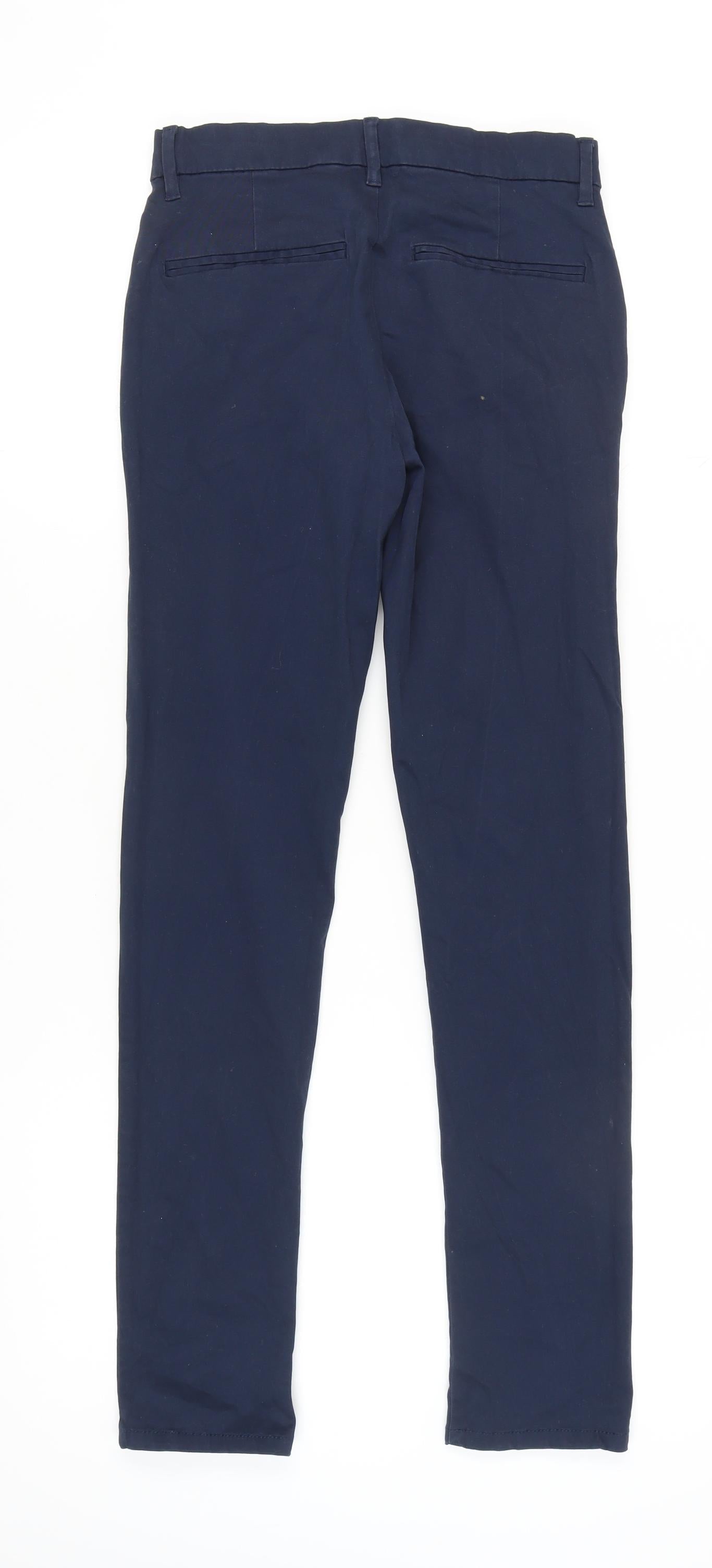 Topman Unisex Blue Skinny Trousers Size 16
