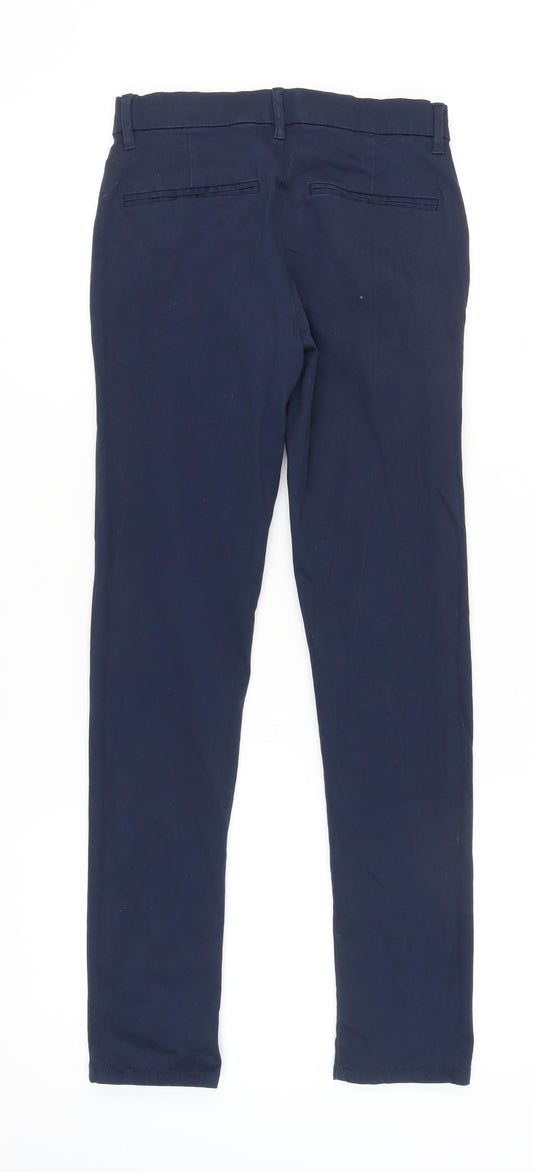 Topman Unisex Blue Skinny Trousers Size 16