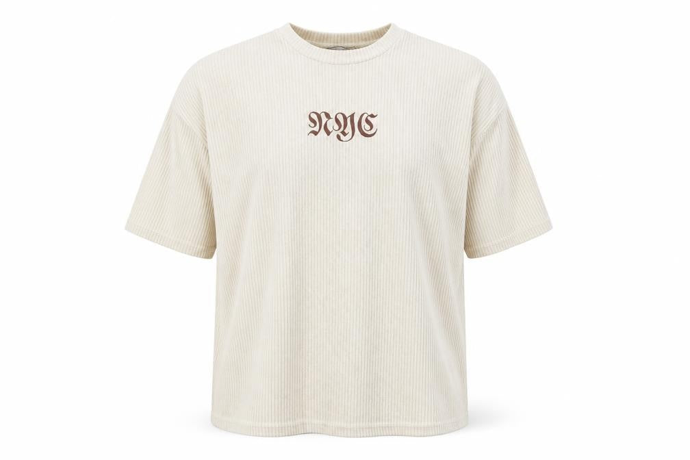 ASOS Men's Beige M Striped T-Shirt, Crew Neck