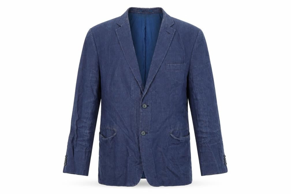 Mens 44 Chest Regular Fellini Blue Two-Button Blazer