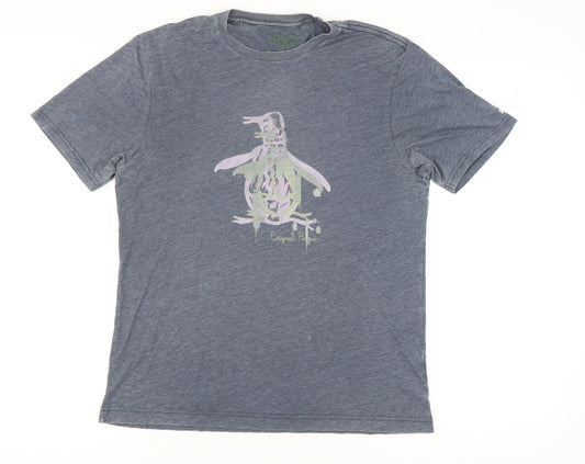 Original Penguin Men's Blue Graphic T-Shirt M
