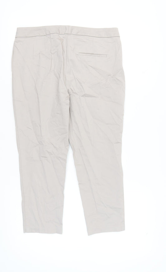 Marks and Spencer Beige Women's Regular Fit Trousers