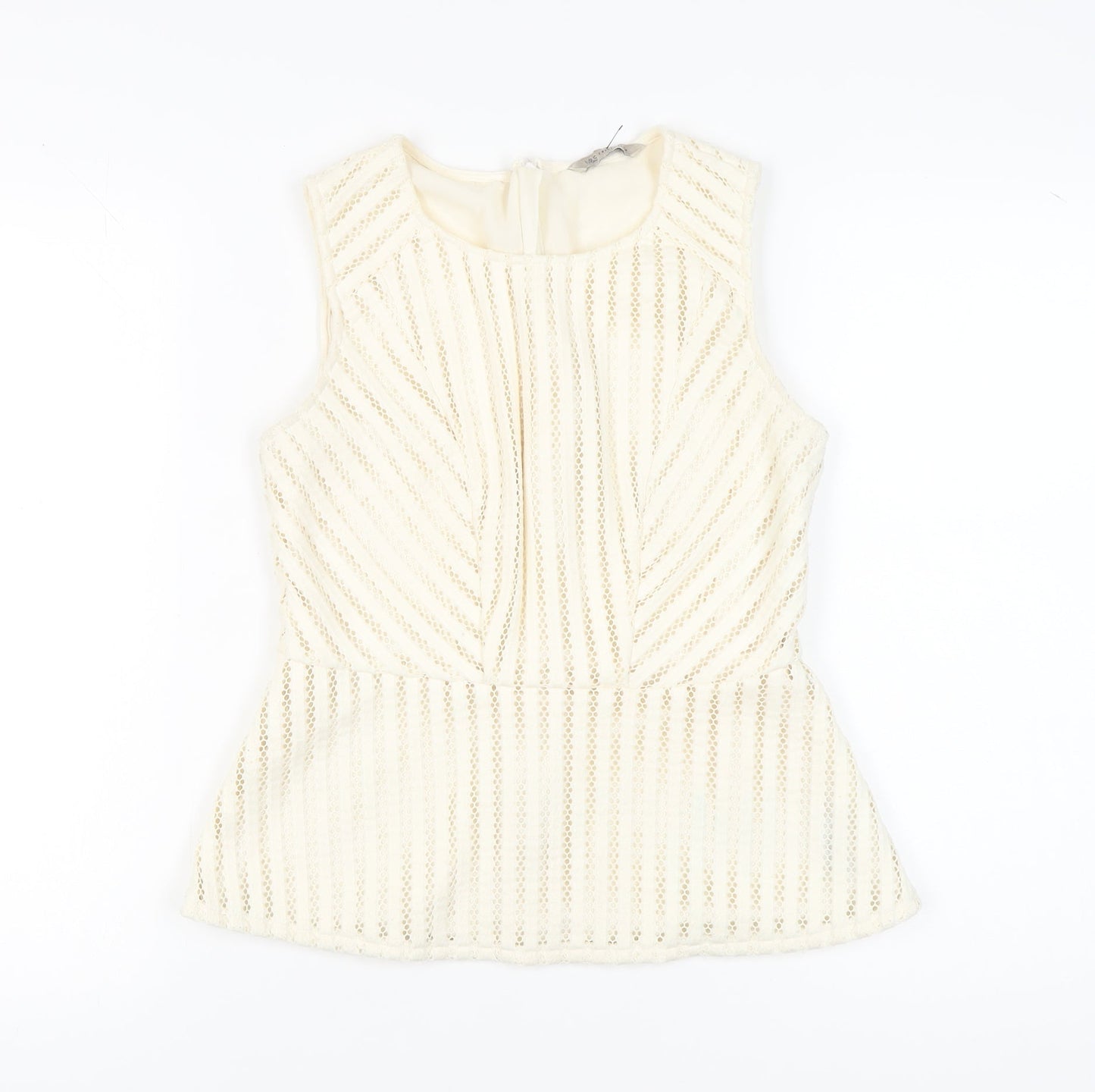 Marks and Spencer Women Ivory Sleeveless Top UK 12
